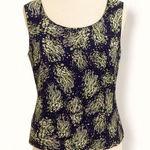St. John  Silk Stretch Abstract Tank Top Blue Green Pattern Size S Photo 0