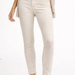 Free People  We The Free Stella Velvet Pants Women’s Size 2 White High Rise Photo 0