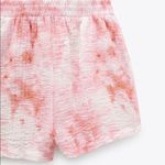 ZARA  TIE-DYE PRINT HIGH WAIST SHORTS Pink/White Size XS NEW Photo 5