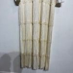 White Vintage Fringe Long Sleeve Maxi Dress Sz M Size M Photo 3