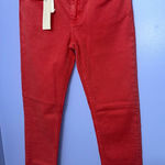 Sandro  Red Mid Rise Skinny‎ Jeans NWT Size 38 (US 6) Photo 0