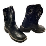 Justin Boots  Women's Black Cowboy Boots BRAND NEW W/BOX Photo 0
