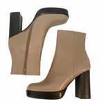 Jeffrey Campbell NEW  Retro 70s Platform Boot Taupe Beige & Black Leather Size 8 Photo 5