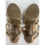 Womans Naturalizer Cameron 10 M Tan Faux Leather Strappy Sling Back Heel Sandals Brown Photo 7