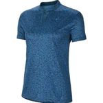 Nike  Womens Victory Golf Polo Shirt Dri Fit Standard Fit Animal Print Teal Blue Photo 1