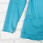 Calvin Klein Calvin‎ Klein Performance Teal Striped Ruched Front Long Sleeve Hoodie Medium Photo 9