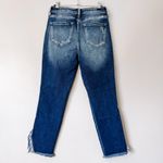 Kancan Dark Wash Straight Leg Crop Distressed Jean Size 11/29 Blue Photo 4