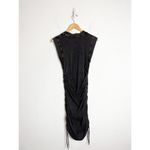 Anthropologie  Daily Practice Sleeveless Ruched Mini Dress Medium Faded Black Photo 11