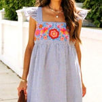 Savanna Jane Simple Perfection Embroidered‎ Dress Size Small Black Photo 0