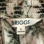 Briggs New York Briggs size large Womens Floral Linen Blend Shorts Pull On Pockets Palm Trees Photo 2