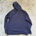 Women’s Medium Hanna Andersson Navy Hooded Full Zip Jacket Made in Peru Blue Photo 1