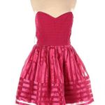 Betsey Johnson Vintage Y2K Strapless Tulle Poofy Mini Dress Sweetheart Magenta 8 Photo 0