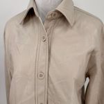 Babaton  Cream Pelli Vegan Leather Shirt Jacket Shacket Size 2XS Photo 4