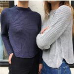 American Apparel  Aslan Sweater Size Small Long‎ Sleeve Crop Brown Light Sweater Photo 1