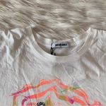 Free People  White Black Orange Pink The Doors Spiral Oversized T-Shirt Sz S Photo 63