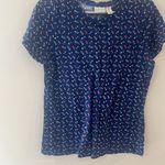 Tabitha Webb  Navy sunglasses novelty graphic print cotton shirt Size L Photo 3