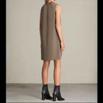 All Saints Jay Sleeveless Pleated Dress in Camo Green Size M Photo 2