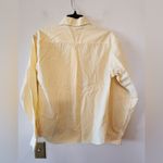 Michael Kors Shirt Women's Medium Button Up Long Sleeve Collared Striped Yellow Photo 1