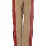 CELINE  Red & Beige Leather/Wool Pants sz38… Photo 0