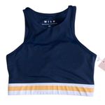 Wilo the label Anthropology contour bra athletic sports Navy and marigold NWT XS Blue Photo 1