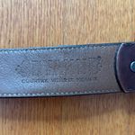 Shyanne  Brown Leather Embroidered Belt Rose Gold Details XL Etched Flower Photo 6