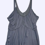 Maurice's Black Draped Embellished Beaded Scoop Neck Tank Top Blouse Size 3 NWT Photo 0