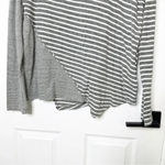 Current/Elliott Current Elliott The Slice Grey Stripe Oversized‎ Long Sleeve Tee Size 0 Photo 3