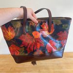 Patricia Nash Verzi large leather tote with fall leaves Photo 6