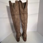 BP Over The Knee Boots Suede Block Heel Side Zip Taupe Women's Size 6.5M Brown Photo 8