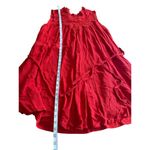Torrid Skater Dress Size 2X Red High Neck Lace Mesh Sleeveless With Tie Waist Photo 8
