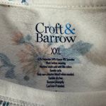 Croft & Barrow  XX-Large Sweatshirt Floral 3/4 Cuffed Sleeves Lightweight White Photo 6