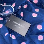 Kate Spade NWT  Short Sleeve Notch Collar Cropped Pajama Set Navy Pink Large Photo 7