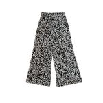Lush Clothing Womens Wide Leg Pull‎ On Casual Pants Size Medium Black White Floral High Rise Photo 4