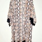 Animals print snake print with black trim open kimono 100% viscose Size XL Photo 0