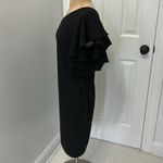 Calvin Klein Black One Shoulder Shift Dress Photo 3