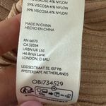 Anthropologie  Ribbed Knit Polo Dress Tan size large stretch Photo 11