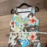 Petite Sophisticate  Floral Silk Dress Sleeveless V Neck Size 10 Tropical Hawaii Photo 8