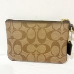 Coach F50142 Khaki/Brown Peyton Signature Small Wristlet Photo 3