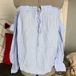 Off the Shoulder Top Blue Size M Photo 0
