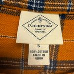 st. john's bay Orange Plaid‎ Button-Up Shirt John's Bay women's size S Photo 3