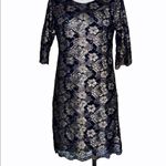 NWT Carla Conti Black / Gold Cocktail Dress Shimmer Shiny Glitter BLACK GOLD Size L Photo 3