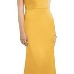 Gorgeous New Dessy Collection NYC Gold Maxi Dress! Size 16 Photo 0