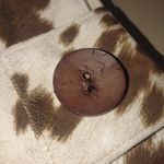 Silver Plum Cowhide Print Crossbody Purse Brown Beige Button Accent Zip Closure White Photo 5