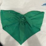 Tiger Mist Green Strapless Top Photo 2