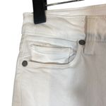 Paige White Verdugo Crop Cotton Blend Distressed Raw Hem Denim Jeans Women Sz 27 Photo 6