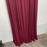 Dress the Population Burgundy Alicia Mixed Media Midi Dress Photo 3