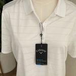 Callaway  Womens Short Sleeve Opti-Dr Performance Polo, White, Size Large, NWT Photo 2