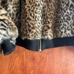X Coordinates Y Faux Leopard Print Fur Coat Brown Size L Photo 4