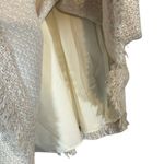 Eliza J  Cream Short Sleeve Fringe Detail Formal Sheath Dress Women Sz 8 Photo 8