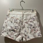 Rag and Bone Ellie Micro Floral Off White Denim Shorts Size 24 Photo 4